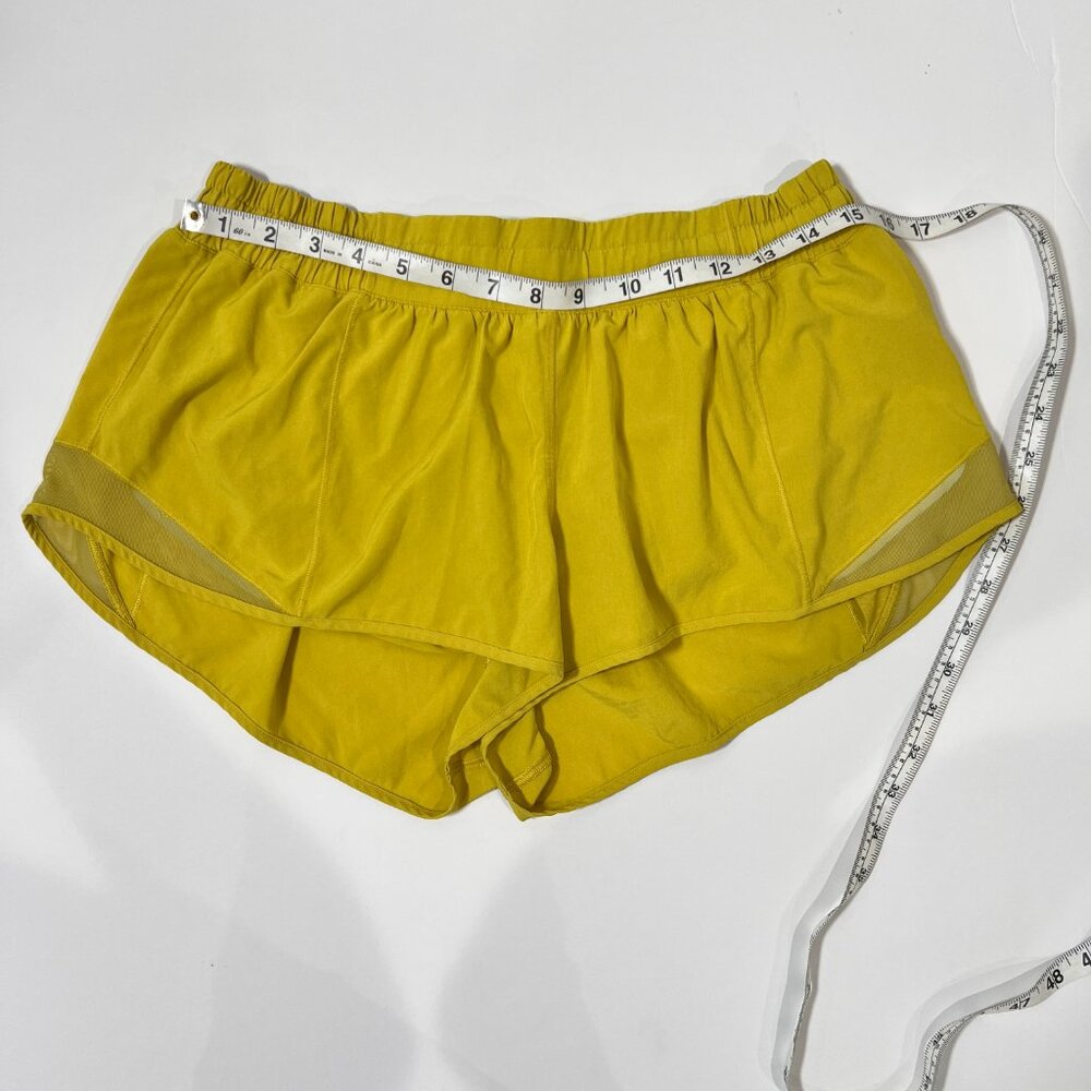Lululemon Fast & Free Chartreuse Shorts Size 12 - Picture 3 of 7